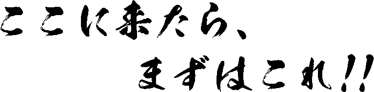 ここに来たらまずはこれ！！